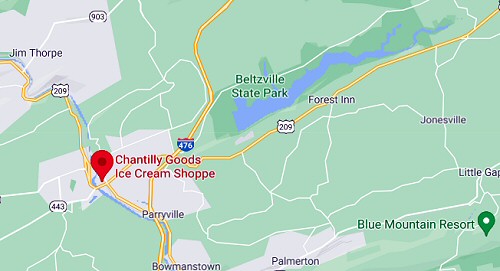Map-Directions-Chantilly-Goods-Ice-Cream-Shop-Weissport-PA